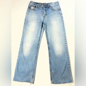 Vintage Bullhead Jeans Mens 33x32 Light Wash Denim Straight Leg Skate Y2K